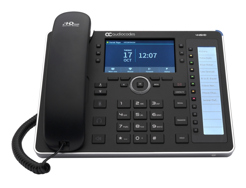 AudioCodes 445HD IP Phones - 4.3 Inches - Black