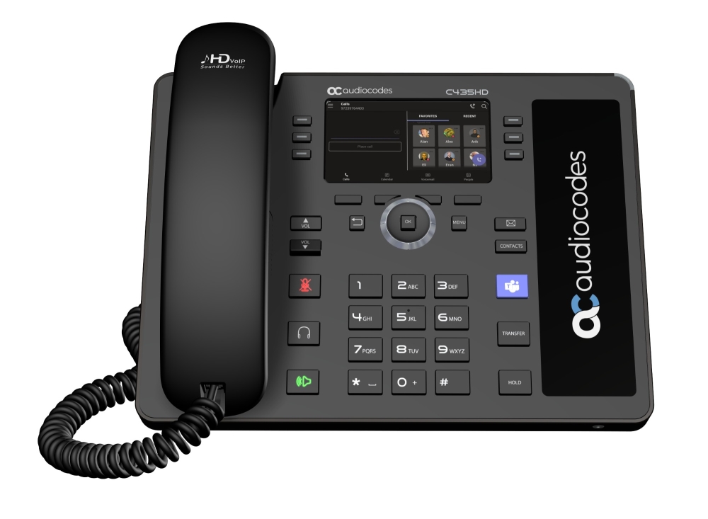 AudioCodes C435HD-R IP Phones - 4.3 Inches - Black