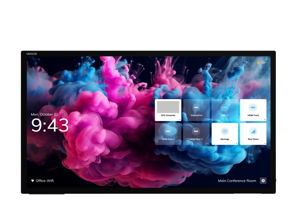 Avocor AVH-8620 Interactive Whiteboards - 86 Inches - Brushed steel