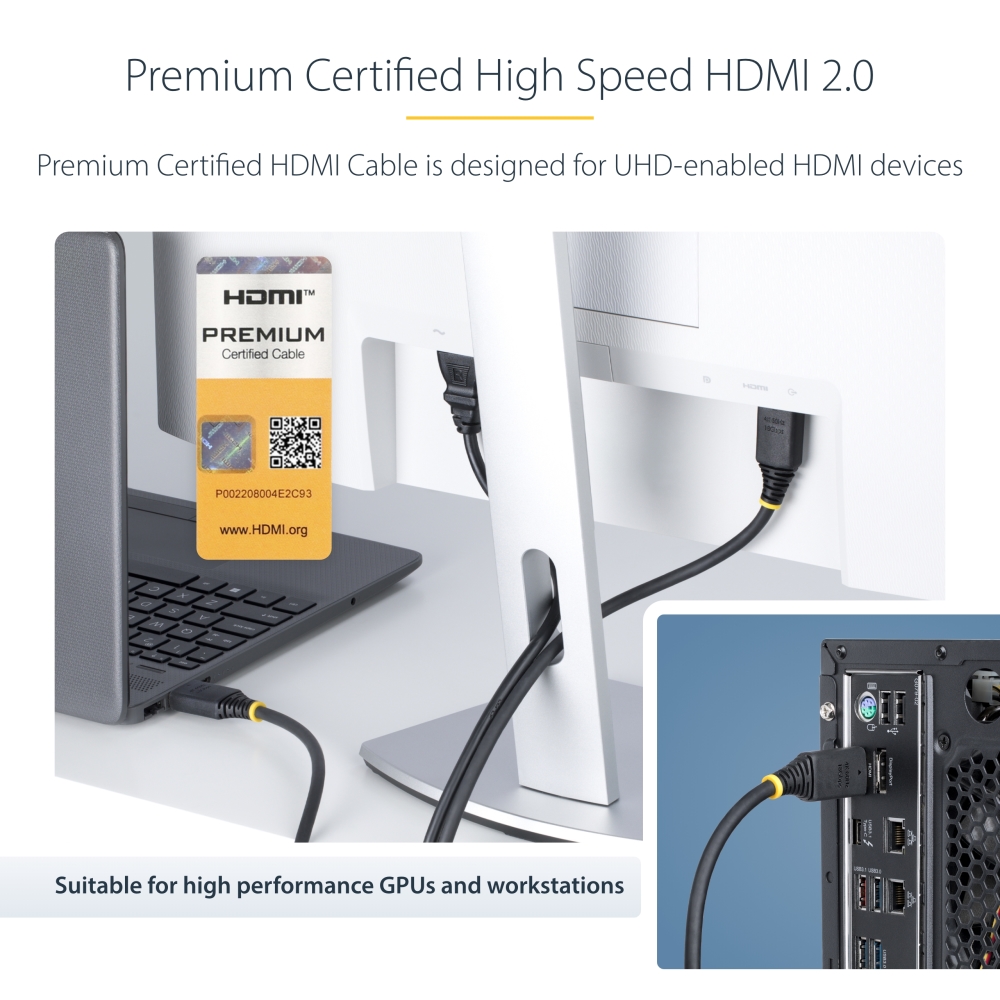 StarTech.com 4K60 HDMI Cables - Black