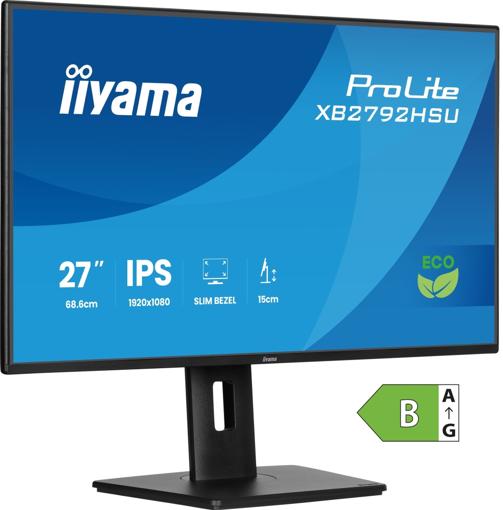 iiyama 4-side Computer Monitors - 27 Inches - Black